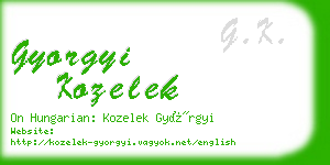 gyorgyi kozelek business card